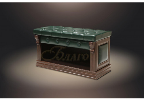 Банкетка-обувница с нишей Б5.5 Орех/Изумруд