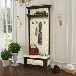 Вешалка с обувницей и полкой Б5.8-5 Орех/Бежевый