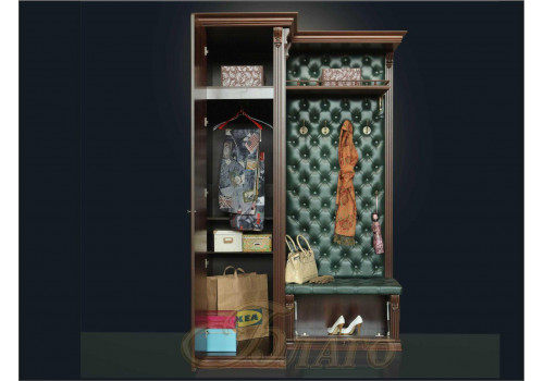 Прихожая Б5.8-6 Орех/Изумруд