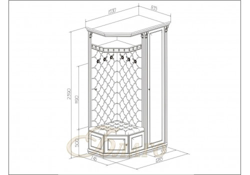 Прихожая Б5.9-3 Карамель