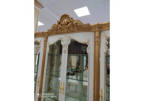 ВИТРИНА 4-ДВЕРНАЯ, ОКТАВИЯ OKTAVIA 5125A БЕЖ С ЗОЛОТОМ