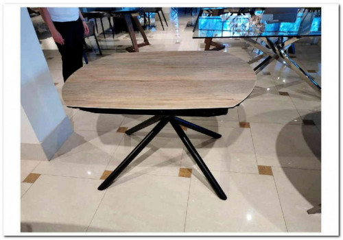 Стол MK-7501-WD обеденный керамический, Орех