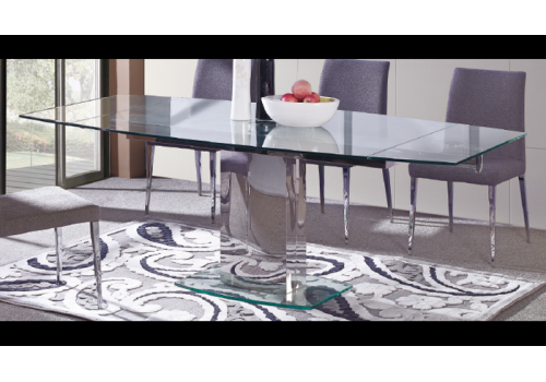 Стол  MK-7503-GL раскладной стеклянный