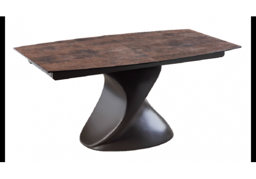 Стол MK-7504-BR раскладной стеклянный, коричневый