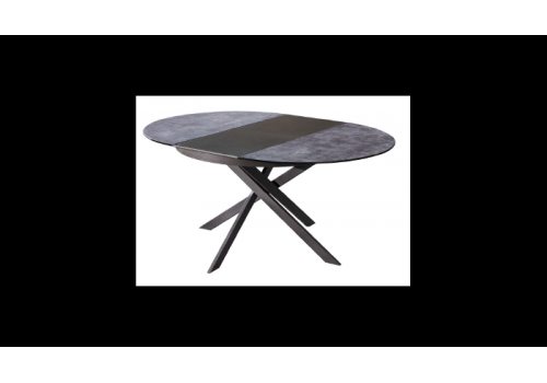 Стол  MK-7510-GR обеденный стеклянный с имитацией керамики,  Серый