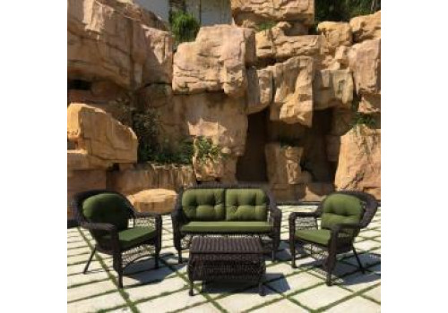 Плетеный комплект для отдыха LV520BG Brown/Green