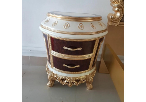 Тумба прикроватная ВЕРСАЛЬ VERSAL 743 ОРЕХ-ЗОЛОТО