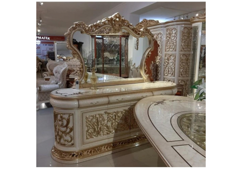 КОМОД С ЗЕРКАЛОМ ШЕЙХ SHEIKH 903 ОРЕХ/БЕЖ