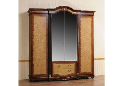 Шкаф 4-х дверный  Мадлен-5006-TY  (орех)