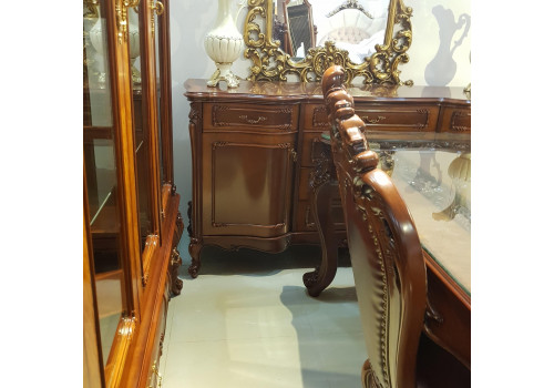 Комод столовый с зеркалом ВИКТОРИЯ  VL-215 , ОРЕХ