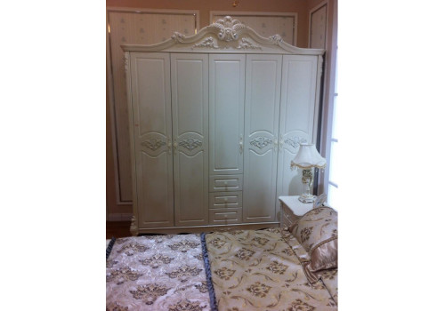 Комплект для спальни ВИКТОРИЯ, кровать1,8 кожа,слоновая кость