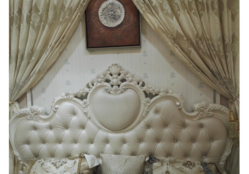 Комплект для спальни ВИКТОРИЯ, кровать1,8 кожа,слоновая кость