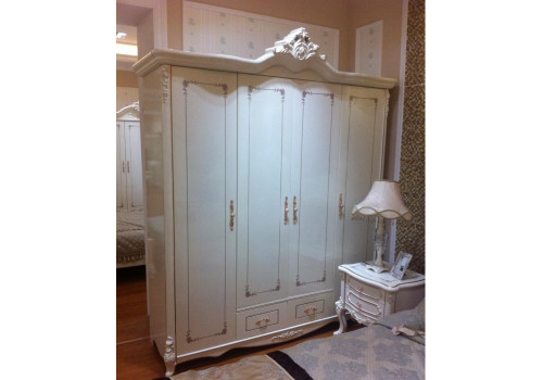 Шкаф 4-дв.  ФЛОРЕНТИНА , слоновая кость