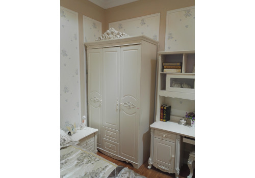 шкаф 3-дверный ВИКТОРИЯ, слоновая кость
