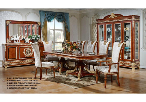 Витрина 4-х дверная, Монарх, орех