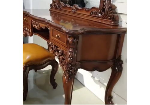 Стол туалетный с зеркалом  Шарлотта, орех