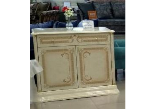 Комод 2-х дверный (тумба) РОЗА Бежевый глянец