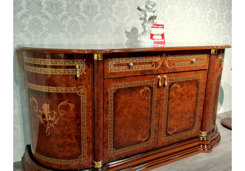 Комод 4-х дверный  РОЗА Орех