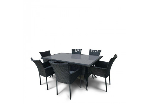 Комплект плетеной мебели AFM-170S  Black 6Pcs
