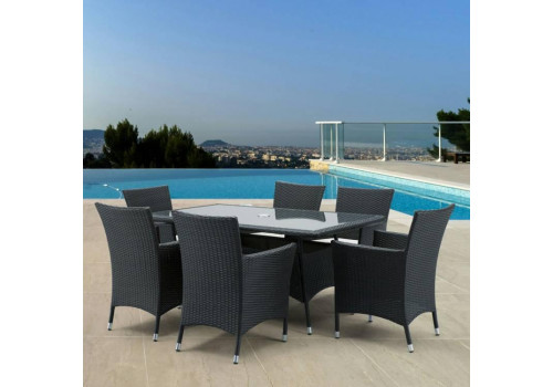 Комплект плетеной мебели AFM-170S/Y189D  Black 6Pcs