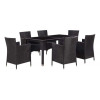 Комплект плетеной мебели T246A/Y189D Black 6Pcs