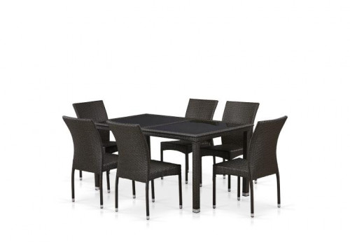 Комплект плетеной мебели T246B/Y380A Brown 6Pcs