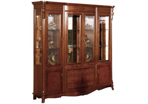 Витрина 4-дверная АНГЕЛИНА ANGELINA BG104 (BG-D12- 4D), темный орех