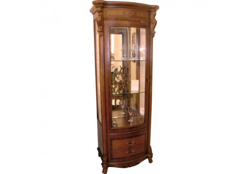 Витрина 1-дверная левая АНГЕЛИНА ANGELINA BG101 (BG-D10- 1DR), темный орех