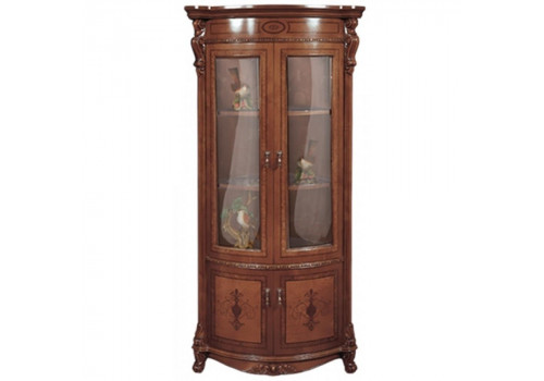 Витрина угловая АНГЕЛИНА ANGELINA BG103 (BG-D13- HC), темный орех