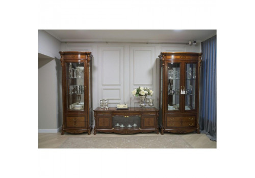 Витрина 1-дверная левая АНГЕЛИНА ANGELINA BG101 (BG-D10- 1DR), темный орех