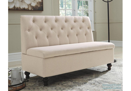 Скамья Gwendale A3000185 белый/натуральное дерево