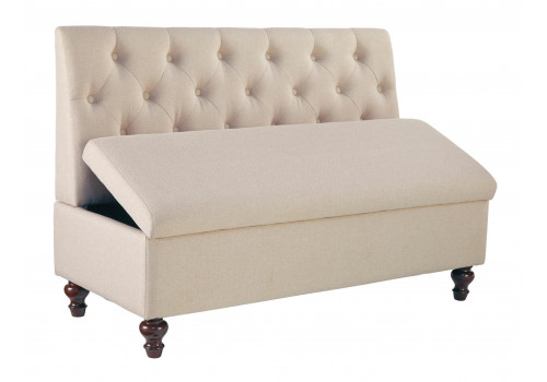 Скамья Gwendale A3000185 белый/натуральное дерево