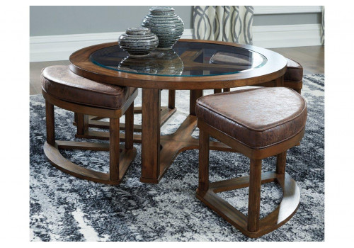 Комплект Hannery  T725-8 (журнальный столик и 4 табурета)
