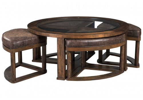 Комплект Hannery  T725-8 (журнальный столик и 4 табурета)