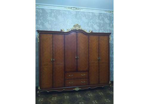 Шкаф 6-дверный АСНАГИ 3920, орех