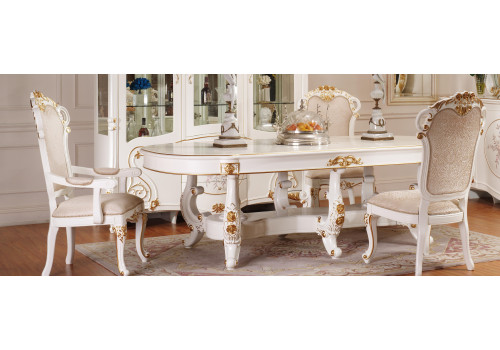 Стол обеденный АСНАГИ 3921W, слоновая кость
