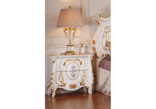 Тумба прикроватная АСНАГИ 3921W, слоновая кость