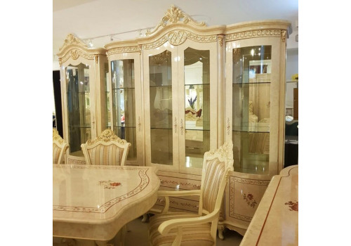 Витрина 4-дверная  ASTERIA 878  Астерия , слоновая кость