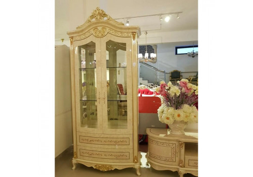 Витрина 2-дверная  Астерия ASTERIA 878 , беж