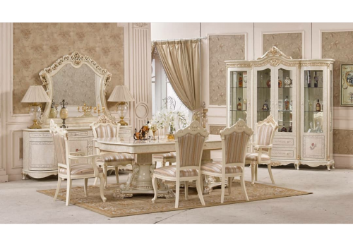 Стол  Астерия , 240*280,  ASTERIA 878 слоновая кость