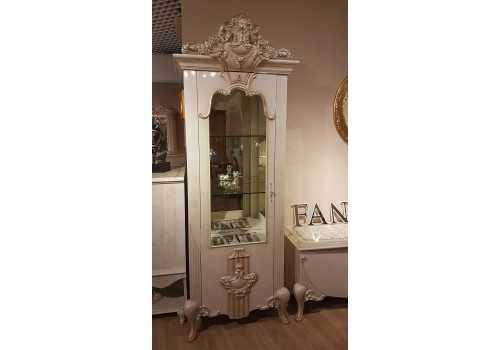 Витрина 1-дверная Аталанта 3905, слоновая кость