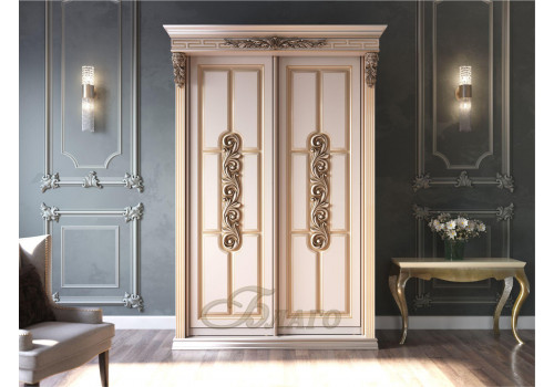 Шкаф-купе 2-х ств. Классика с зеркалом  Благо 8 Б8.72-2/1 карамель