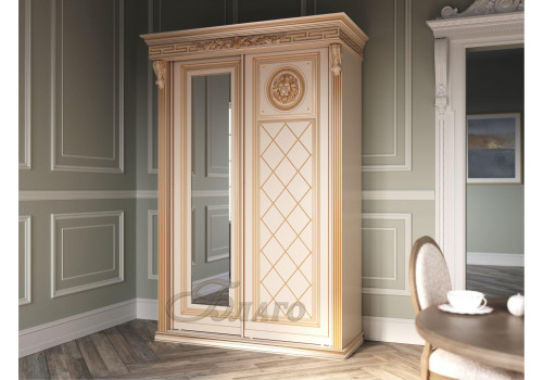 Шкаф-купе 2-х ств. Классика Лев Б8.72-2/1 карамель