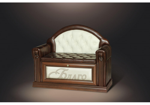 Банкетка Б5.12-4 Орех/Беж/Коричневый