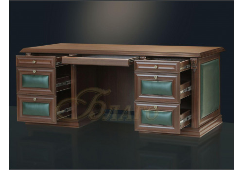 Стол письменный Б5.17 Орех/изумруд