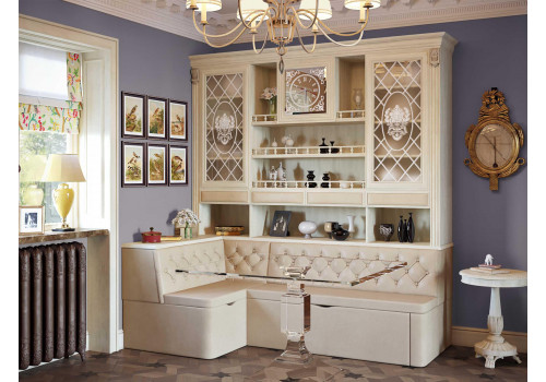 Диван кухонный угловой с неподнимаемой крышкой Б7.1-1карамель