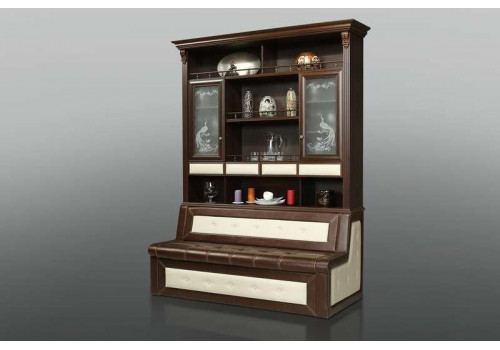 Буфет над диваном прямым Б7.4-3  Орех/беж