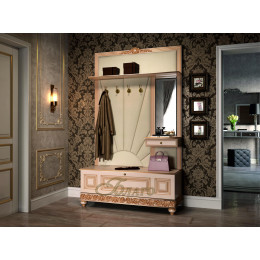 Прихожая Б9.3(п) Карамель/патина с декором  Солнце