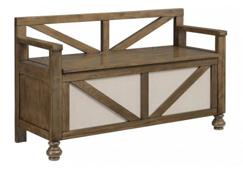 Скамья Brickwell А3000219  Белый/Натуральное дерево