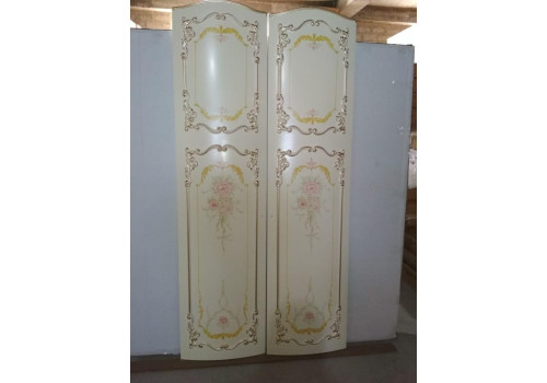 Столовая  Батичелла new , с 6-дверной витриной, слоновая кость